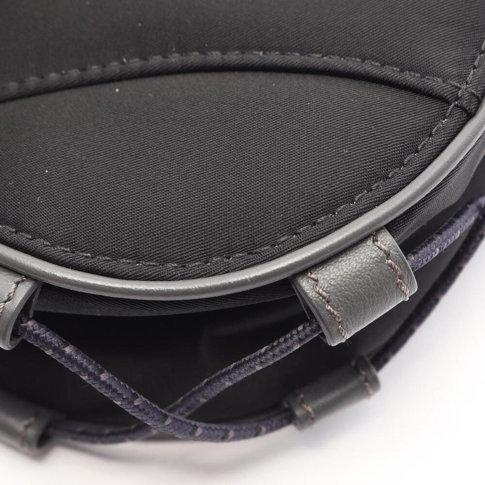 Christian Dior Sacai Saddle Bag Shoulder Leather Black - Picture 5 of 8